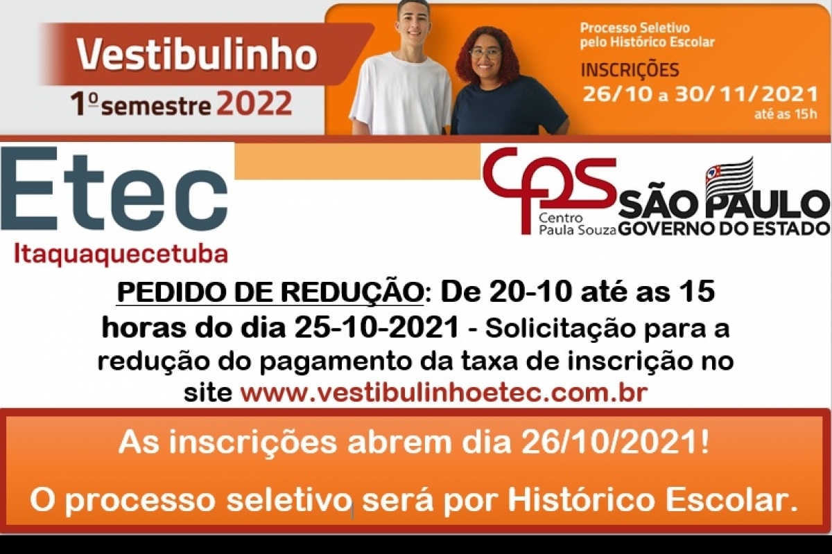 Redução da taxa de inscrição