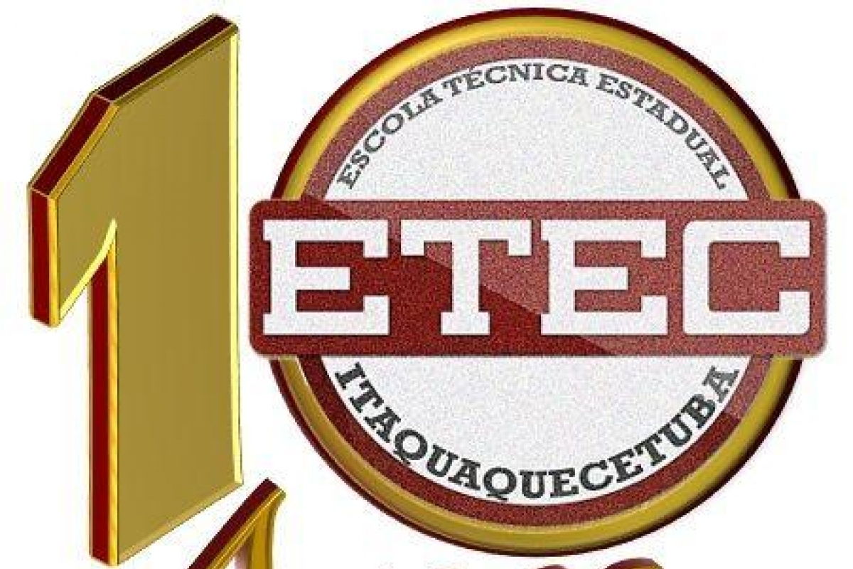 logo de 10 anos etec de itaquaquecetuba