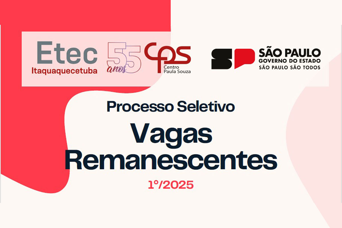 Vagas Remanescente 1º Semestre de 2025