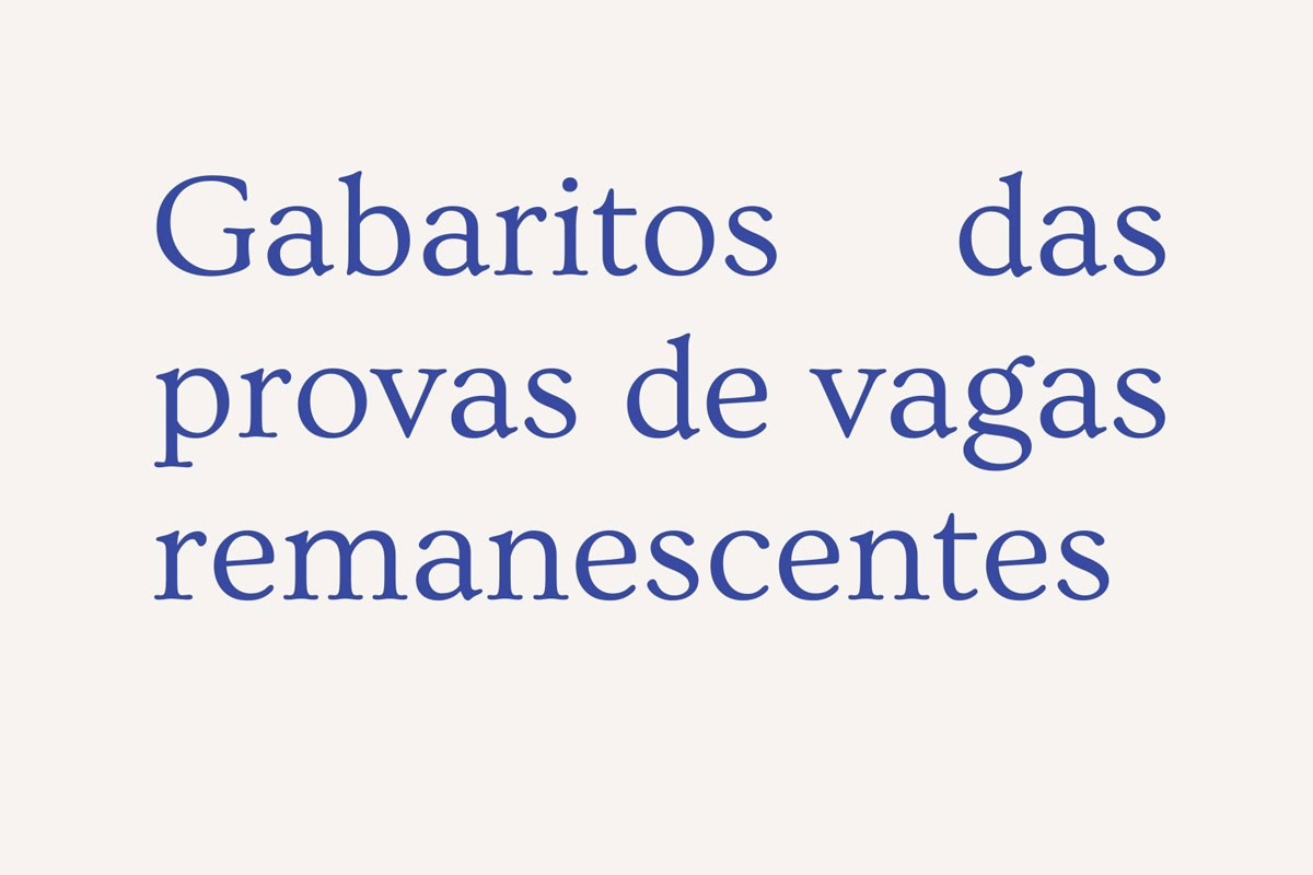 Gabaritos das provas de vagas remanescentes