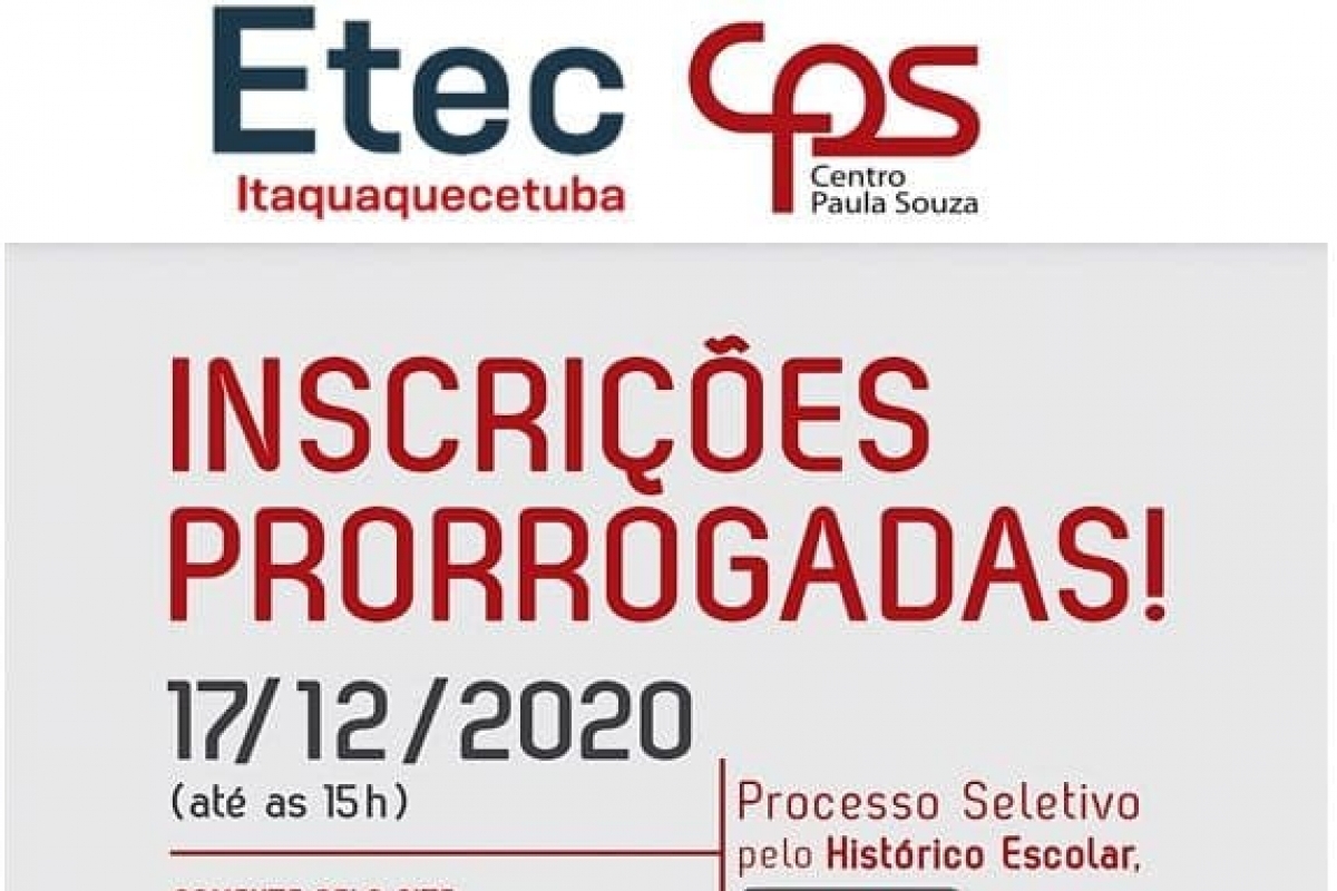 Inscrições Prorrogadas